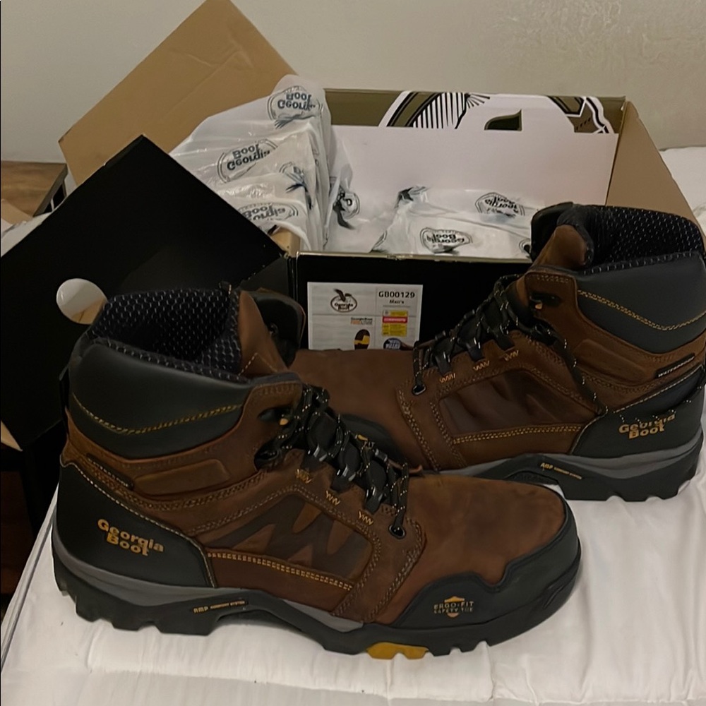 Georgia Boot Brown and Black Rugged Composite Toe Work Boots